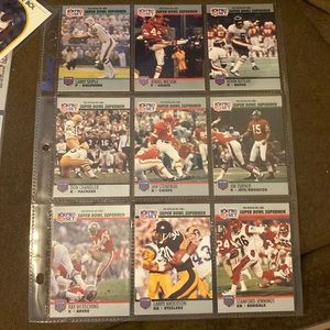 NFL pro set Super Bowl Supermen lot of trading cards football